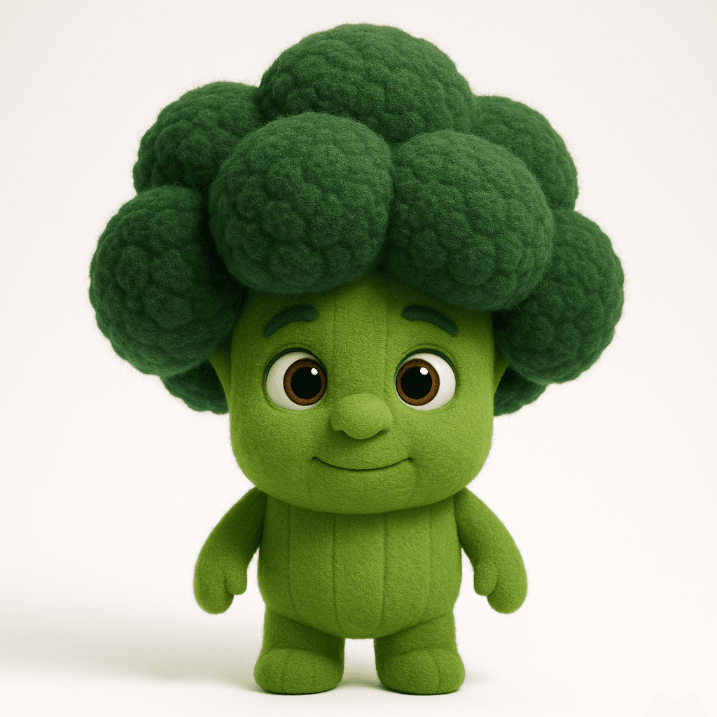 Broccoli puppet character