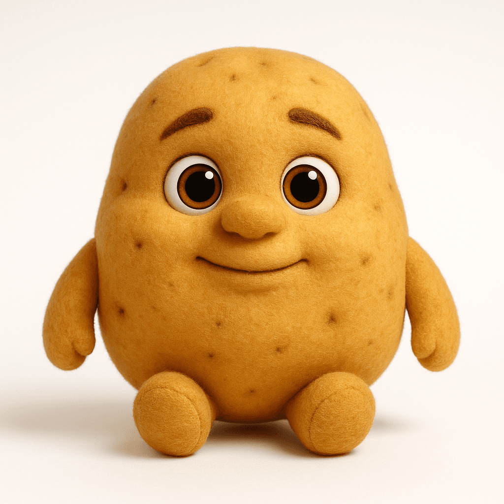 Potato puppet character
