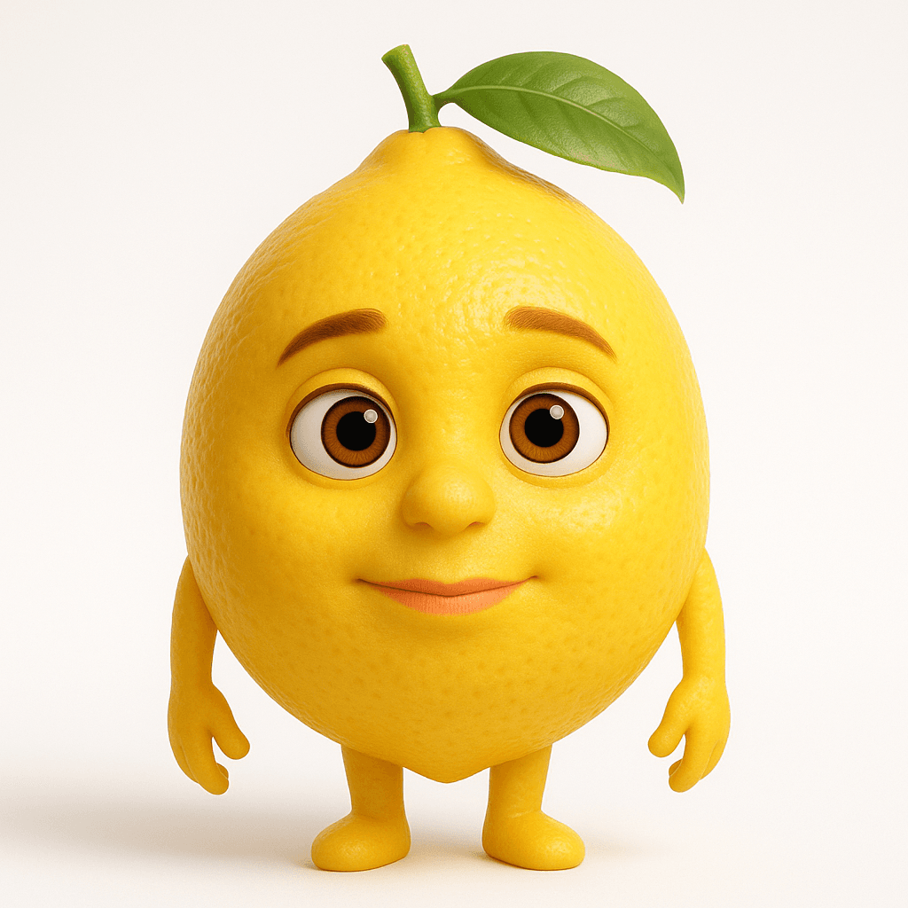 Lemon puppet character
