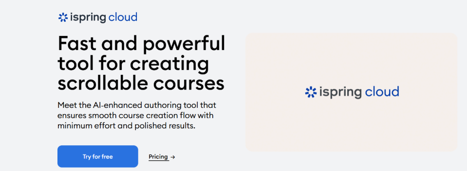 ispring cloud ai course generator